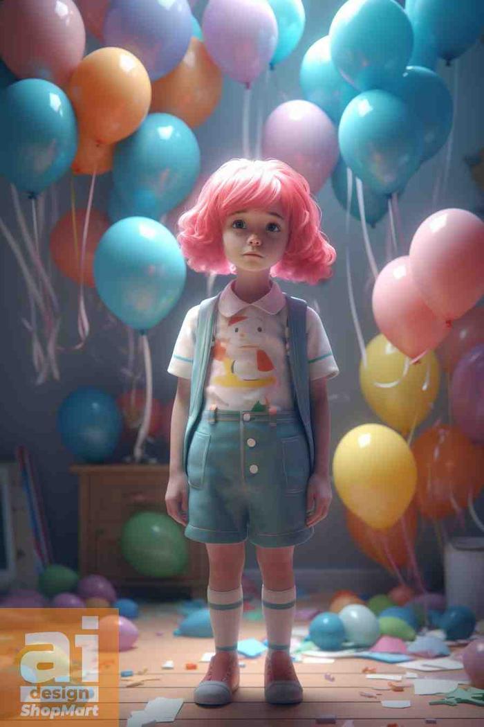 Gambar Design AI Generated Hi-Res - Cute Little Girl 3D 02 - PIC326 dari AI Design Shop Mart undefined Tokopedia