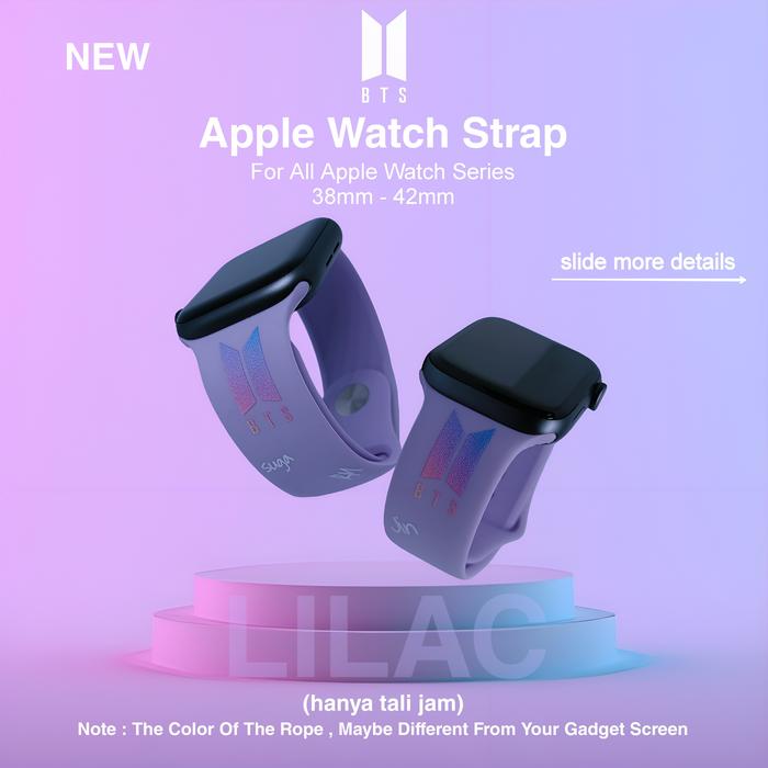 Promo BTS STRAP APPLE WATCH SERIES 1-8/ULTRA/SE SERIES 38mm-42mm