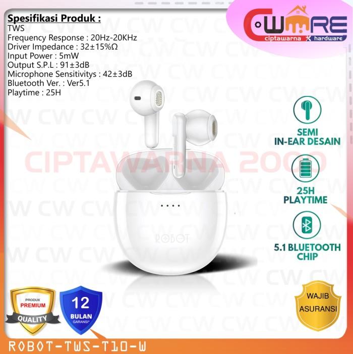 Gambar Earphone Robot TWS Wireless Airbuds TWS T10 Headset Bluetooth - WOOK - FLYBUDS T10 PTH dari Ciptawarna2000 Home Living undefined Tokopedia
