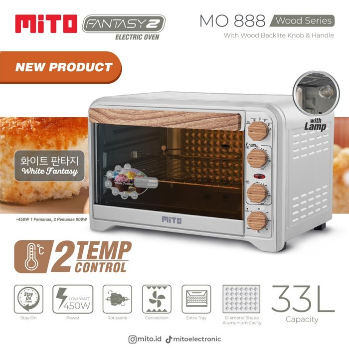 Gambar Mito MO-888 Oven Fantasy 33 Liter Oven Listrik MO 888 - WOOD PUTIH dari Sajun Electronic Tangerang undefined Tokopedia