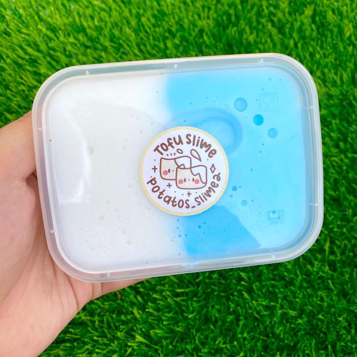 Gambar Tofu Slime 2 Warna by Potatos - putih biru dari potatosslime2 undefined Tokopedia