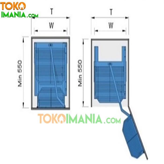 202001 Jual Rak HIGold Indonesia Fashion Tandem Pantry Unit - Metal Basket ...