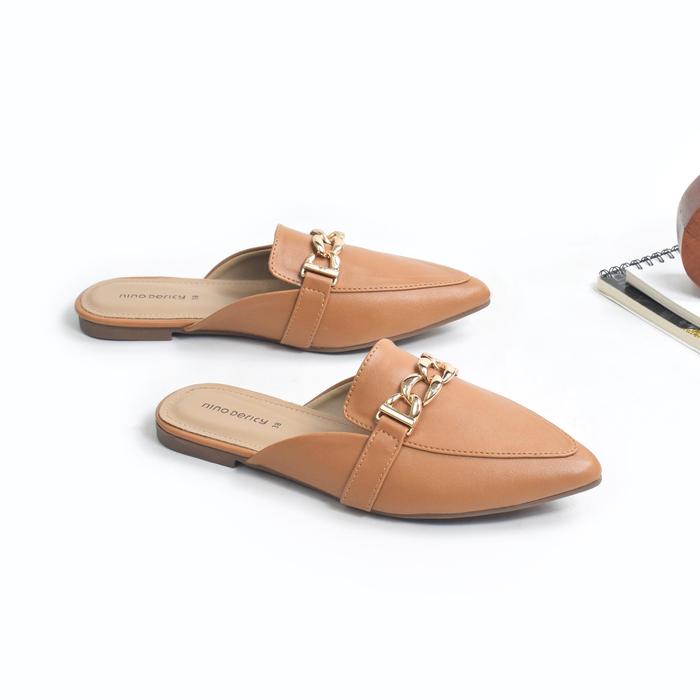Gambar Sepatu Mules Wanita / Slip on Wanita Nino Dericy NCA-SL 110 - Tan, 38 dari Nino Dericy Shoes undefined Tokopedia