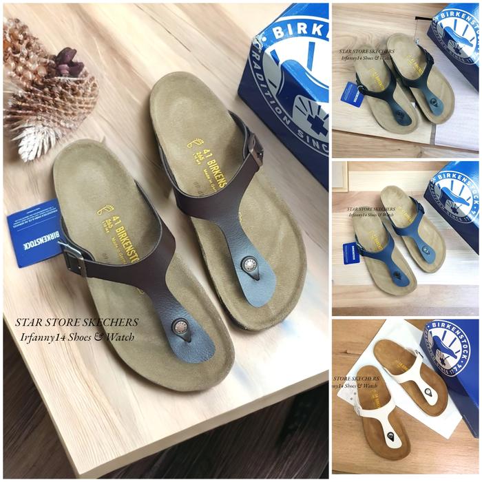 SANDAL BIRKENSTOCK GIZEH ORIGINAL MADE GERMANY Hitam, 37