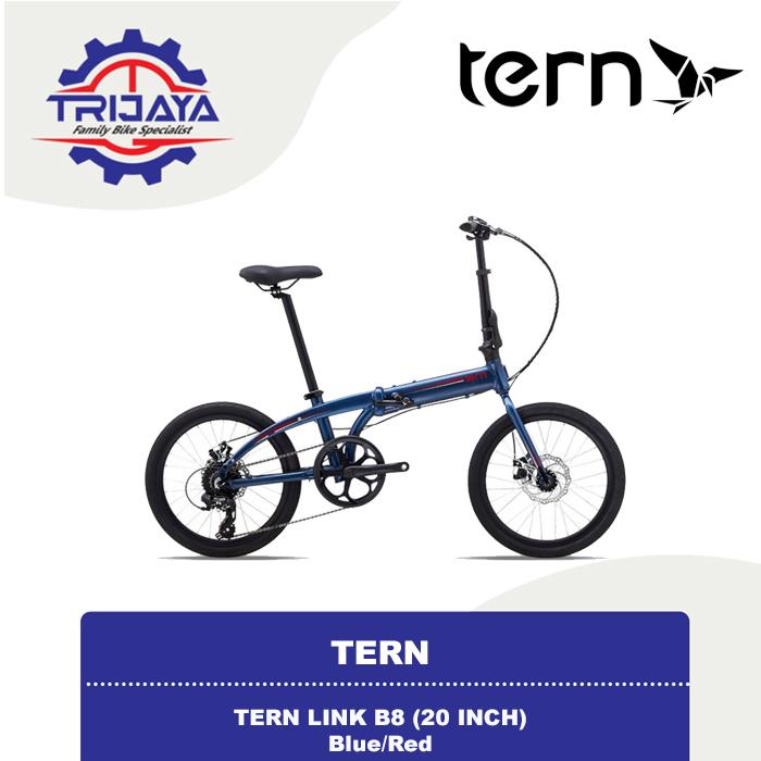 Gambar Tern Link B8 Sepeda Lipat [20 inch] Folding Bike 8 Speed - Blue/Red dari Trijaya Bike Shop undefined Tokopedia