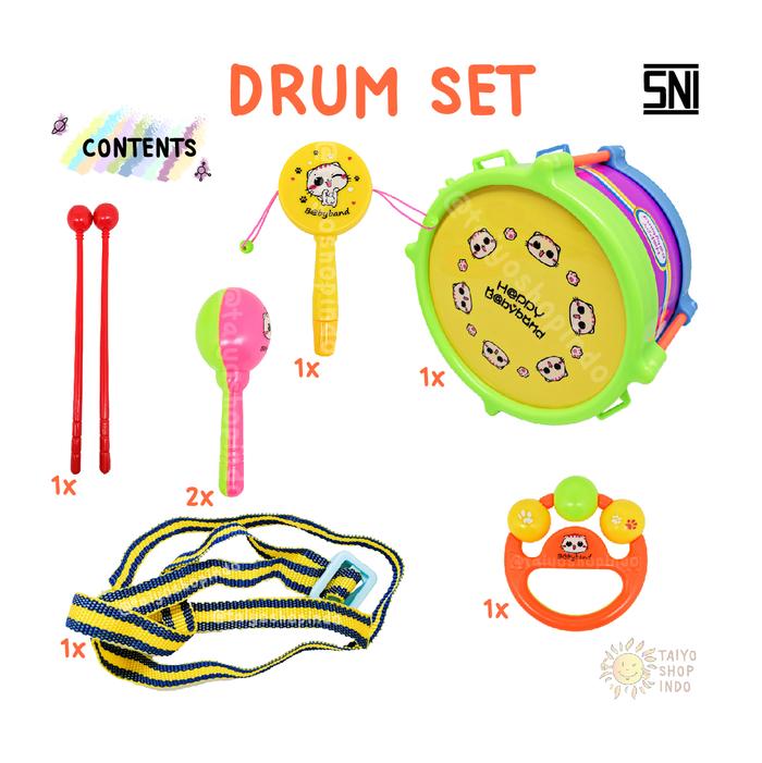 Gambar Mainan Anak Bayi Drum Set Baby 5 Pcs Alat Musik Drum Edukasi - Set 1 dari Taiyo Shop undefined Tokopedia