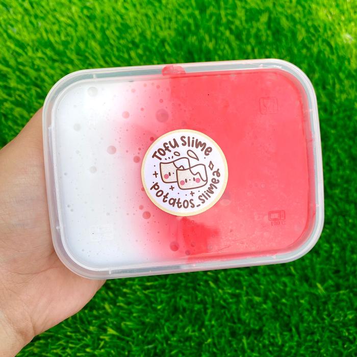 Gambar Tofu Slime 2 Warna by Potatos - putih merah dari potatosslime2 undefined Tokopedia