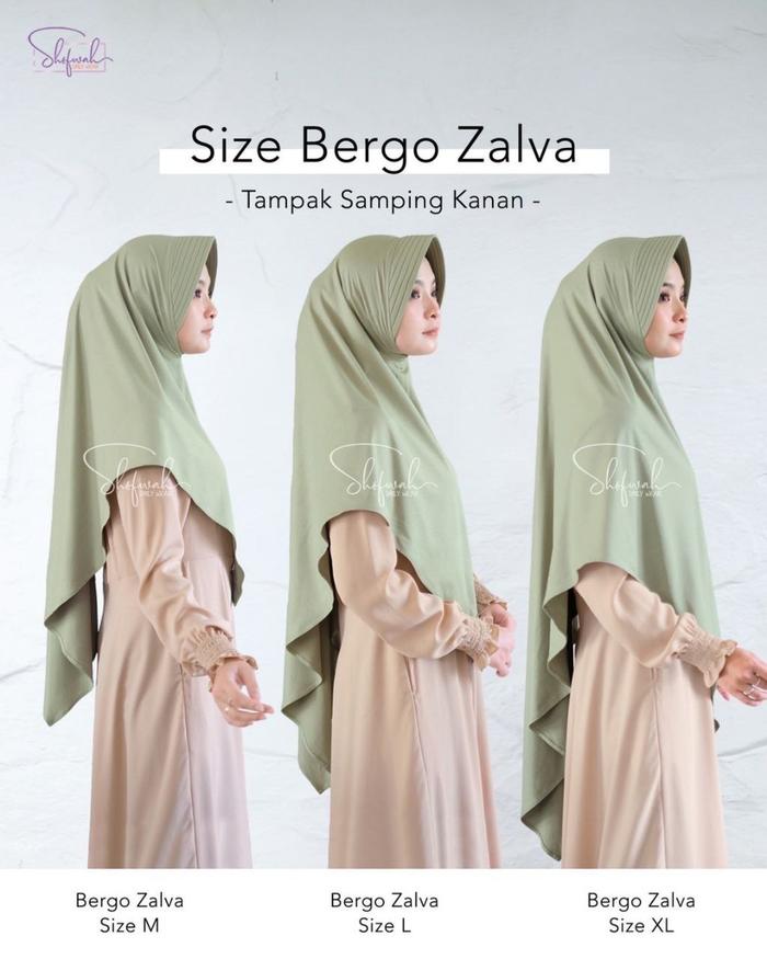 Gambar BERGO ZALVA LEAF GREEN BY SHOFWAH BAHAN KNITTING DERIVO HARD PAD ANTEM - L dari nurayahijab undefined Tokopedia