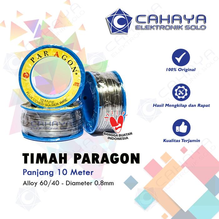 Gambar Timah Tenol Paragon 1/4 kg 250g 250 gram 1 roll Solder - 250 Gram dari Cahaya Mas Solo undefined 4 Tokopedia