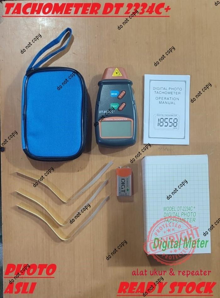 Gambar Tachometer LCD Digital Laser Photo RPM Meter Alat Pengukur Kecepatan - dt2234c+ dari Alat Ukur Dan Repeater undefined Tokopedia