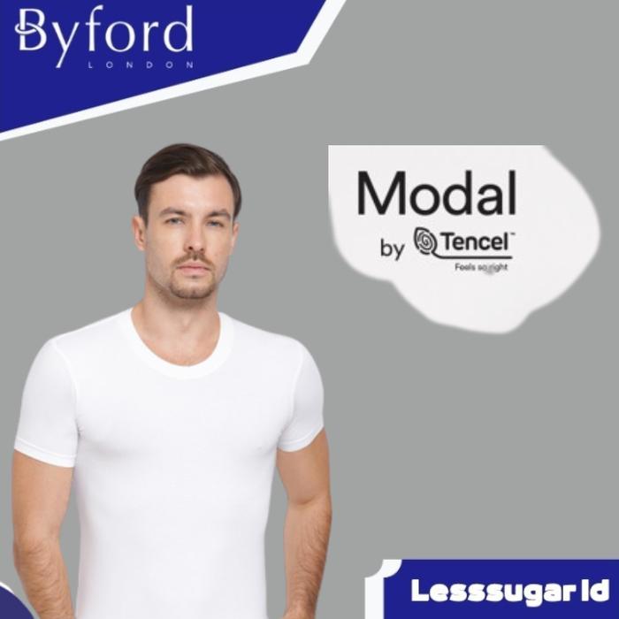 Gambar BYFORD Kaos Dalam Kerah Bulat isi 3 PCS Putih Round Neck Bahan Katun - Putih, S dari Lesssugar Id undefined Tokopedia
