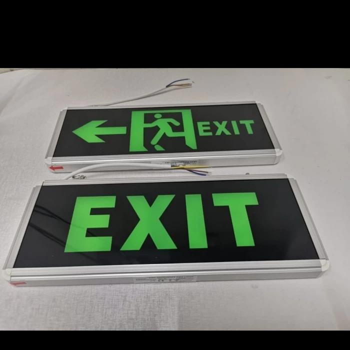 Gambar lampu exit led lampu petunjuk darurat lampu emergency led 2 sisi - EXIT KACA, TULISAN EXIT dari PROLED ELECTRIC undefined Tokopedia