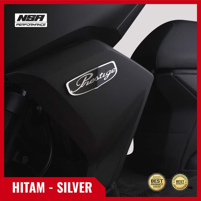 Gambar EMBLEM PRESTIGE PCX SCOOPY VARIO AKRILIK BUKAN STICKER TIMBUL PRESTIGE - Hitam silver dari NSA PERFORMANCE undefined Tokopedia