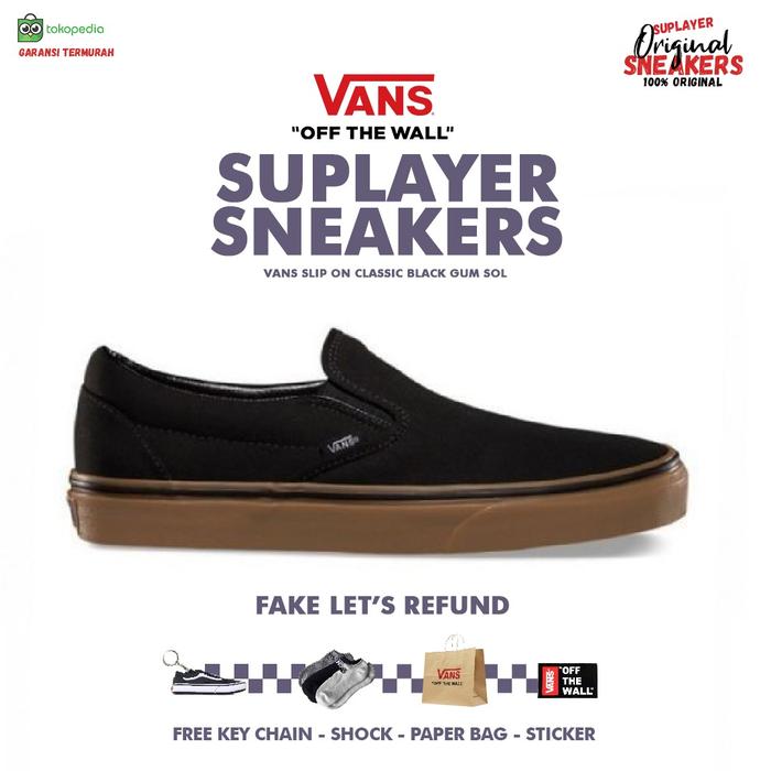 Buy black vans slip ons gum sole Hot Sale