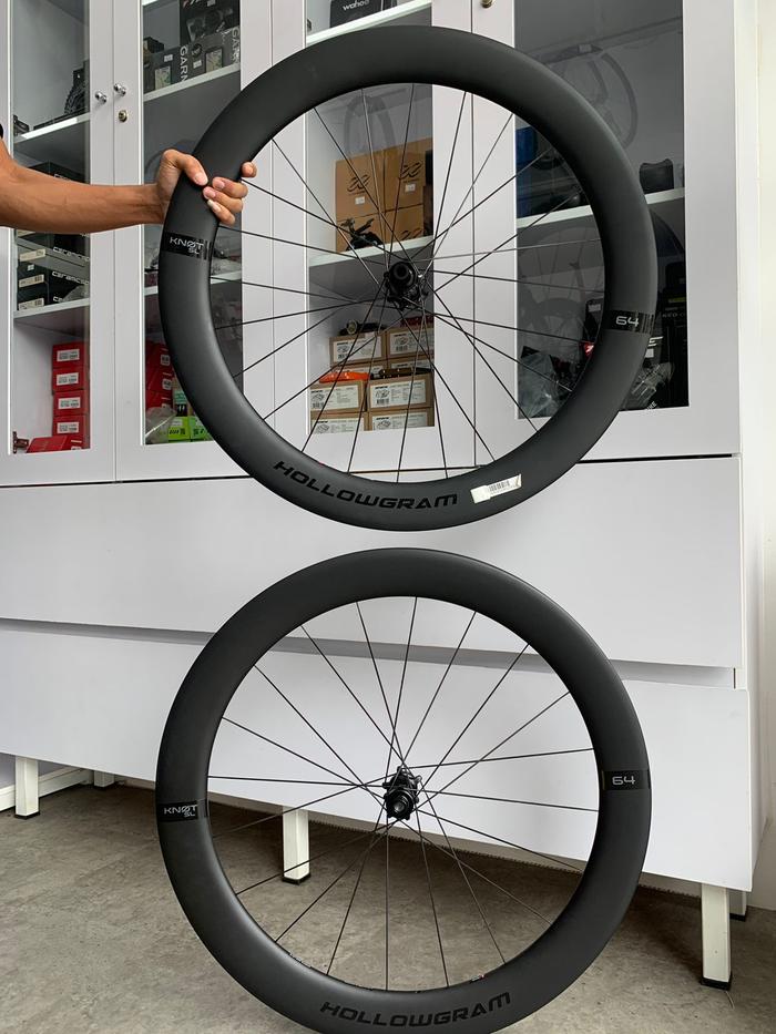 HollowGram 64 SL KNØT Wheel Hollowgram Knot 64 SL Carbon Disc Wheelset, Shimano Freehub