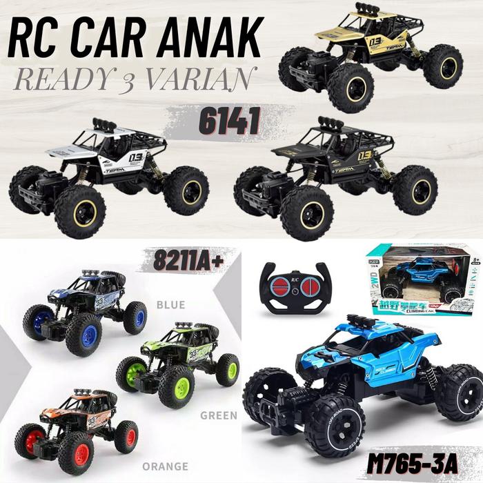 RC Car Monster Climbing Offroad M765-3A 2WD Mainan Remote Anak  Hijau