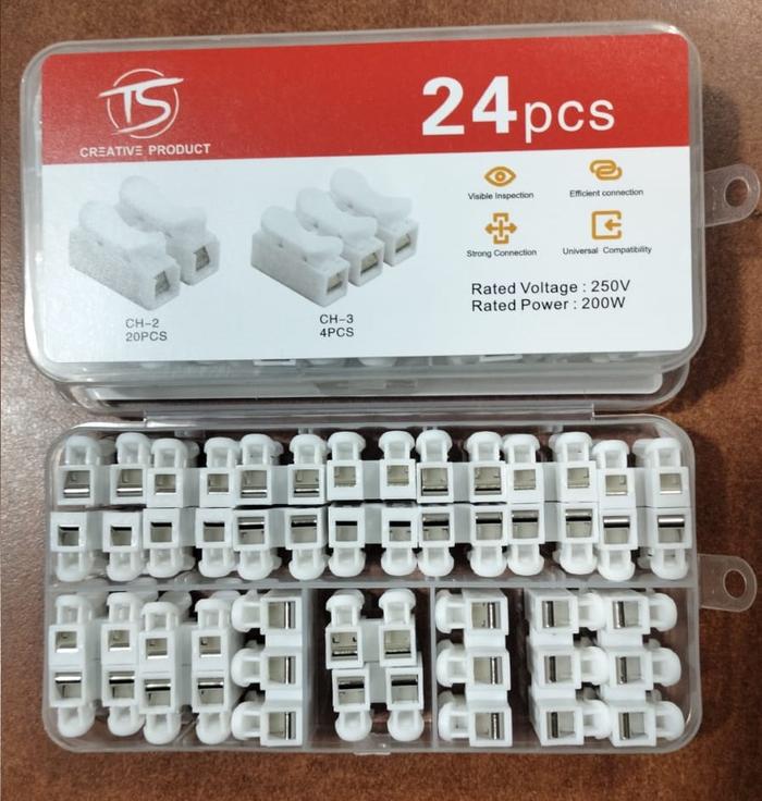 Gambar Sambungan Kabel Listrik Quick Connect 2 or 3 Wire TERMINAL Connector - BOX 24 PCS dari Topmarkatop99 undefined Tokopedia