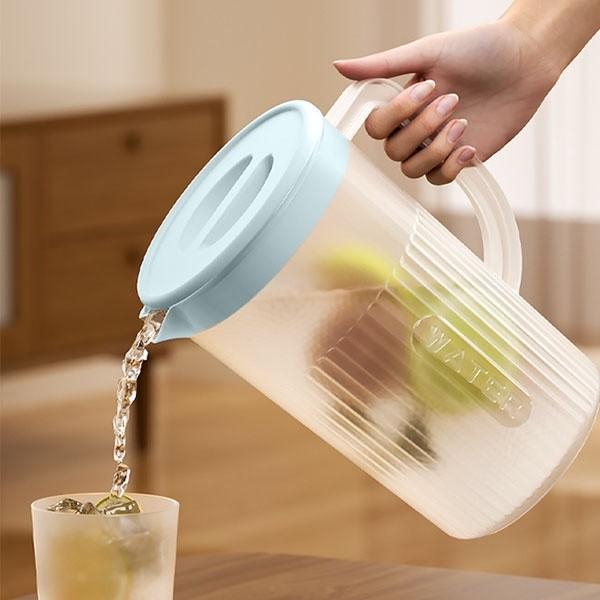 Gambar BONBOX Teko Air Plastik Water Jug Pitcher Air 2,5L Tahan Panas Dingin - Putih Biru dari Asera Decor undefined Tokopedia
