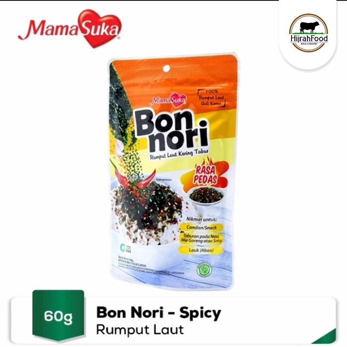 Gambar MamaSuka Gim Bori - Nori Tabur Pouch | Rumput Laut Panggang - Spicy / Pedas dari Hijrahfood Meatshop undefined Tokopedia