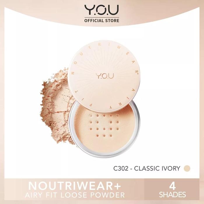 Gambar Y.O.U YOU NoutriWear+ Airy Fit Loose Powder - Makeup Kosmetik Bedak Tabur Tahan Air - C302 C. Ivory dari Sakura Shop Surabaya undefined Tokopedia