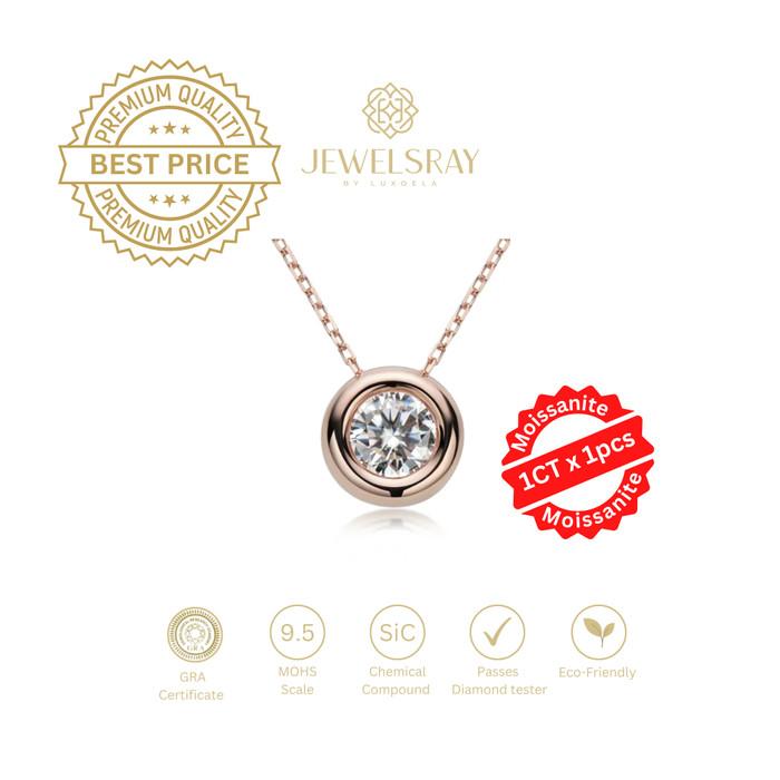 Gambar Kalung Lane Moissanite Necklace Diamond Look Rose Gold / Yellow Gold - +Mawar Galaxy, Yellow Gold dari Luxoela undefined Tokopedia