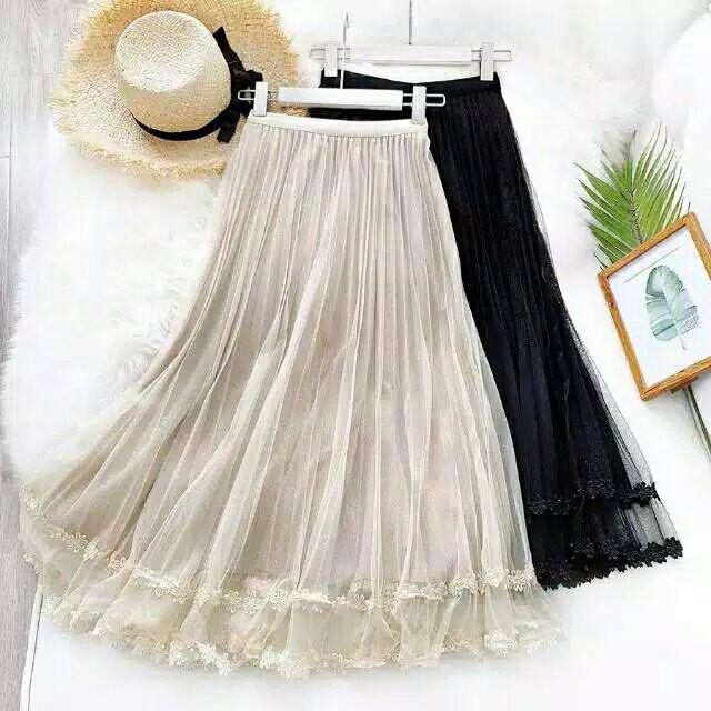 Gambar ROK PANJANG WANITA DEWASA BORDIR MELATI MUTIARA MEWAH BERKUALITAS - cerm dari istanah_hijab undefined Tokopedia