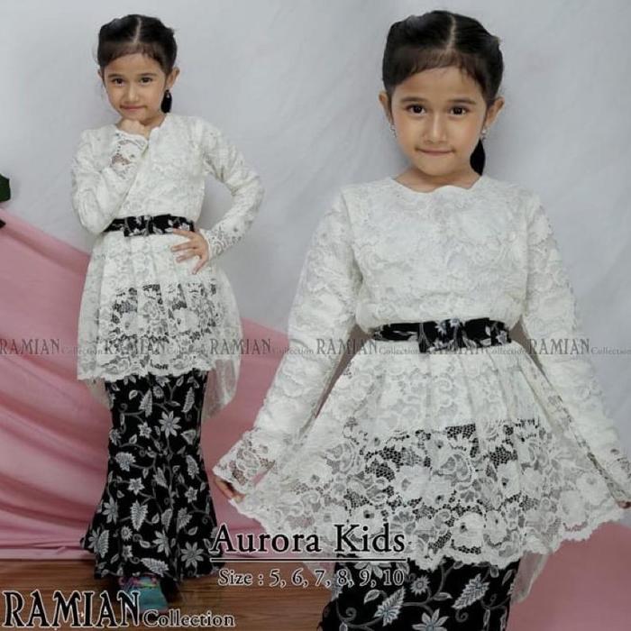 Gambar CITRA STORE COLLECTION BAJU BROKAT ANAK UMUR 4-12TH KEBAYA ANAK - 1 SET PUTIH, 4-5 TAHUN dari Trutrongsshopp undefined Tokopedia