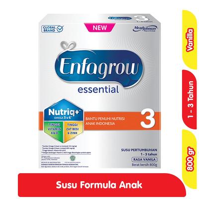 Gambar Enfagrow Essential 3 Susu Formula 1-3 Tahun Vanila 800 g dari Toserba Yassir undefined Tokopedia