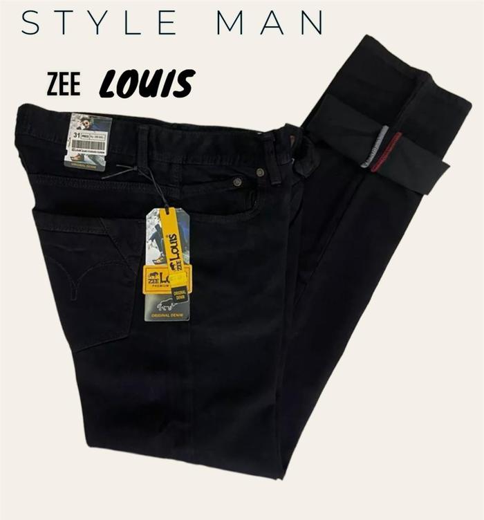 Gambar Zee louis celana jeans cowok panjang reguler original - Hitam, 28 dari Sadahan store undefined Tokopedia
