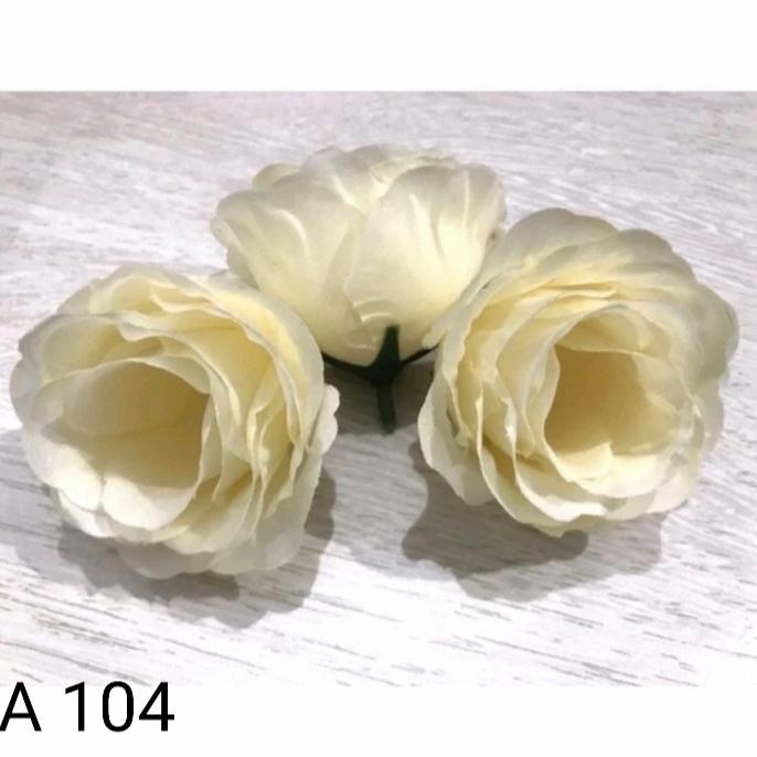 Gambar Topper Kuntum Bunga Mawar Plastik Palsu, Hiasan kue bunga, Premium 6cm - Putih dari Kalaneys Shop undefined Tokopedia