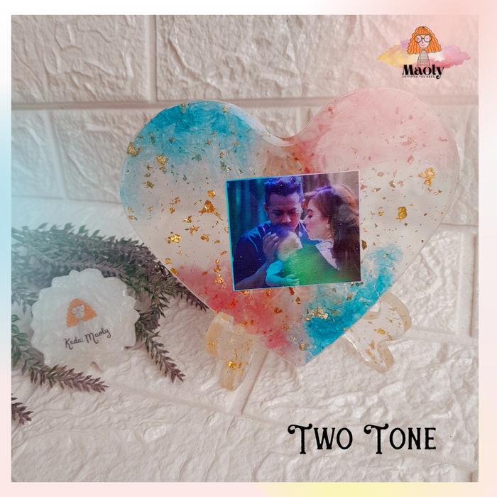 Gambar Memories Frame Resin Stand Custom Photo Foto USG Bayi Moment Capture - Two Tone, Bulat dari Kedai Maoly undefined Tokopedia
