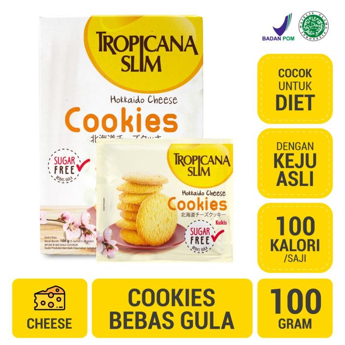 Gambar Tropicana Slim Hokkaido Cheese Cookies (5 Sch) - Snack Bebas Gula dari Baji Pamai supermarket undefined Tokopedia