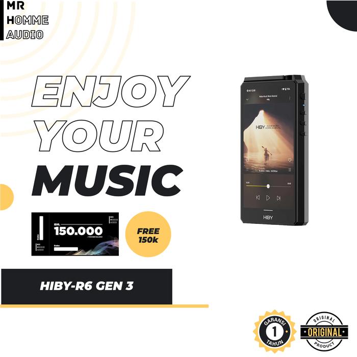 Gambar Hiby R6 Gen 3 / R6 Gen III Premium Hi-Res Android Digital Audio Player - Black, NON BUNDLE dari Mrhommeaudio undefined Tokopedia