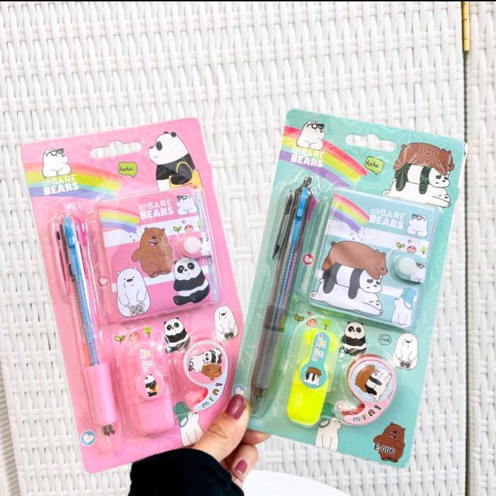 Gambar Paket Alat Tulis 4 in 1 Karakter Lucu Imut Fancy - Biru dari Jimxx88 undefined Tokopedia