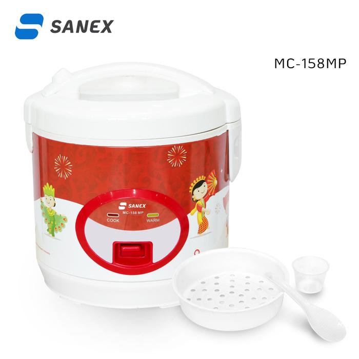 Gambar SANEX MC158 / MC-158 RICE COOKER 1 LITER HITAM - GARANSI RESMI - Merah dari SINAR AGUNG ELEKTRONIK_NEW undefined Tokopedia