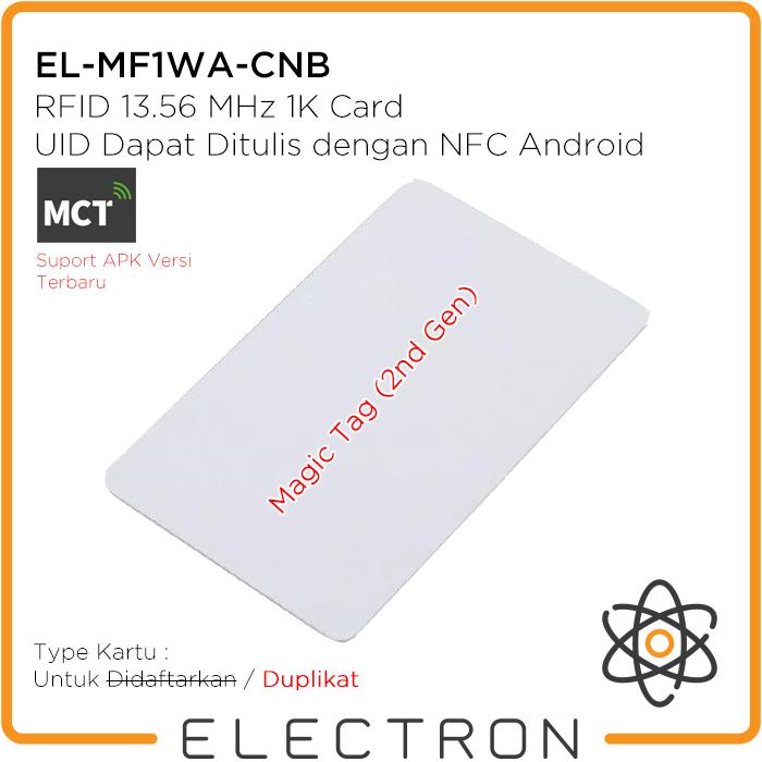 Gambar EL-MF1WA-CNB RFID 13.56 MHz 1K Card Android Rewritable UID Clone Copy dari Electron ID_NEW undefined Tokopedia