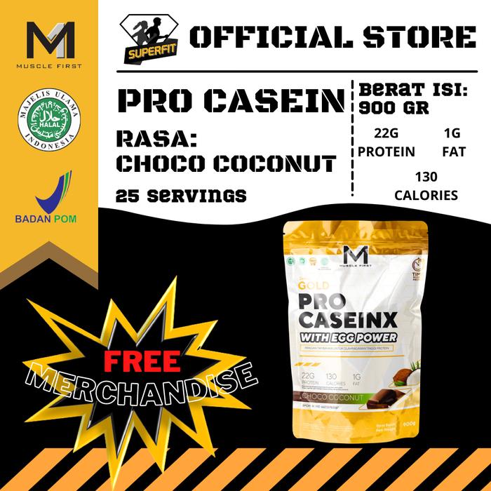 Gambar MUSCLE FIRST GOLD PRO CASEIN PROTEIN 2 LBS RASA HONEY BANANA M1 - Coconut dari SuperFit Store undefined Tokopedia