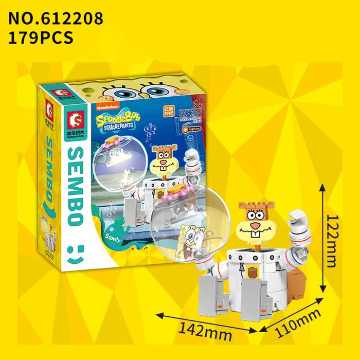 Gambar SEMBO Nano Block Spongebob Balok Susun Mainan Bangunan Brick Mini - Sandy Cheeks dari Toy Park undefined Tokopedia