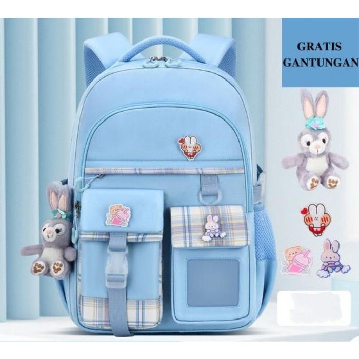 Gambar OISHI-Tas Sekolah Anak Perempuan Tas Ransel Anak Cewek/School Backpack - Blue, M dari supono store88 undefined Tokopedia