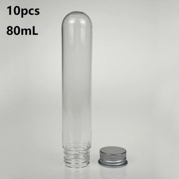 Gambar 10 pcs tabung reaksi plastik 80ml botol tabung plastik Tabung Souvenir - 80ml-10pcs dari Penny-Y undefined Tokopedia