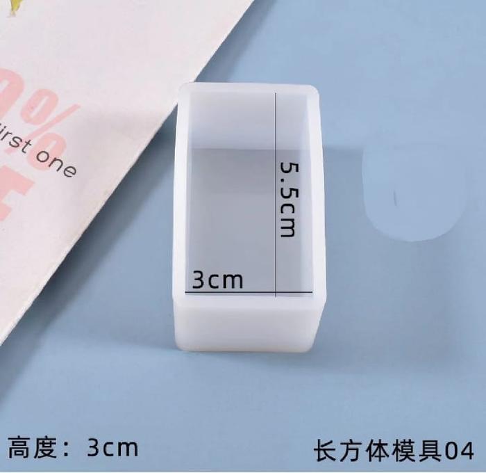 Gambar Cetakan Silikon Persegi Panjang Rectangle 3D Resin Epoxy Mold - 5.5 x 3 cm dari Crazie Bakers Baking Tools undefined Tokopedia