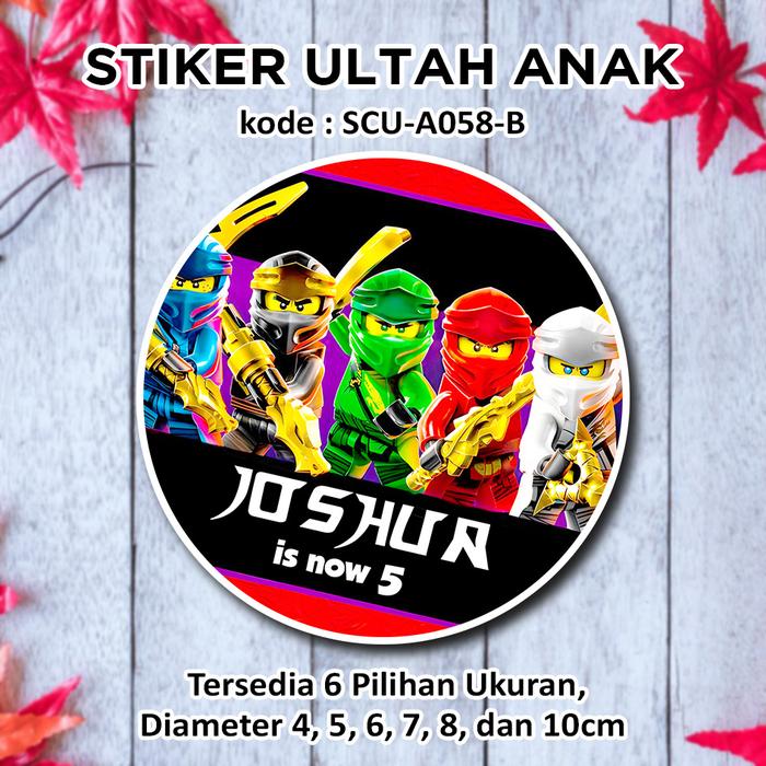 Gambar STIKER ULTAH ANAK LEGO NINJAGO NINJA-GO STICKER LABEL ULANG TAHUN LUCU - NINJAGO-B, 4cm isi 70pcs dari Tazkia Sticker undefined Tokopedia