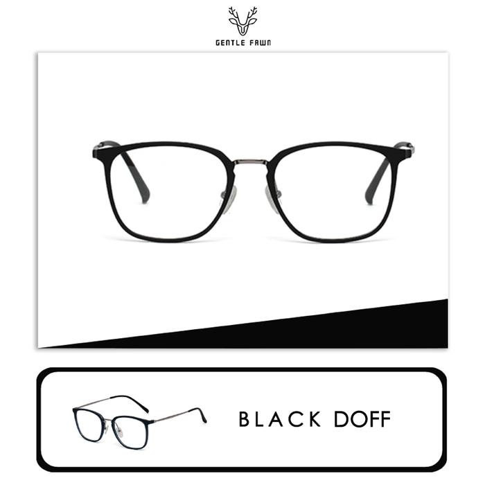 Gambar Frame Kacamata Plano Lens Bisa Minus Pria Wanita Kotak Metal DD 7653 - BLACK DOFF, FRAME SAJA dari Gray Pink undefined Tokopedia