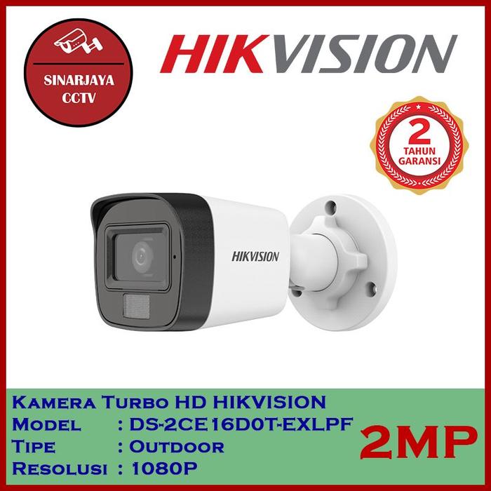 Gambar Camera Cctv Outdoor-Indoor Hikvision 2MP DS-2CE16D0T-EXLPF-76D0T-EXLPF - Outdoor EXLPF dari sinarjaya cctv undefined Tokopedia