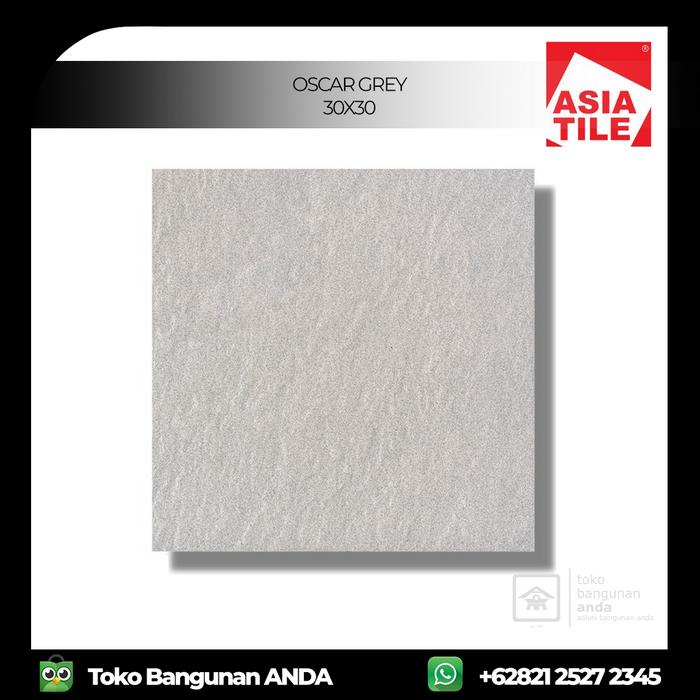 Gambar KERAMIK LANTAI / ASIA TILE TIPE OSCAR UKUR 30X30 - OSCAR GREY dari TOKO BANGUNAN ANDA undefined Tokopedia