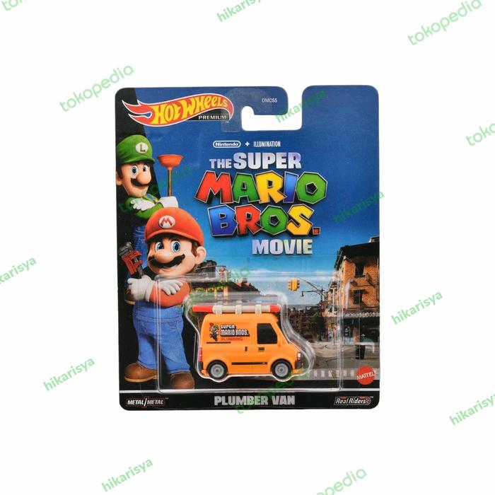 Jual Hot wheels super mario movies plumber van orange movie 2023