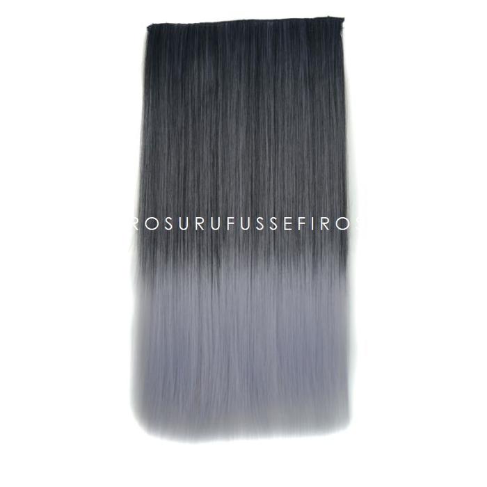 Gambar PART 2/2 HAIR CLIP BIG LAYER LURUS STRAIGHT GRADASI 2 WARNA OMBRE - 19.BLACK-LGTGRY dari Rufus Sefirosu undefined Tokopedia