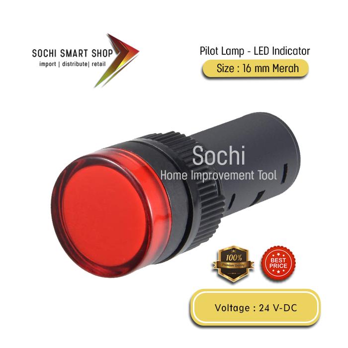 Gambar Pilot Lamp - Lampu Indicator Panel Listrik - LED 16 mm - 24 Volt DC - Merah dari Sochi Smart Shop undefined Tokopedia