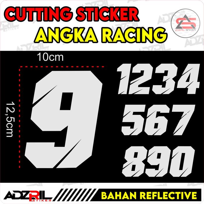 Gambar STICKER CUTTING  ANGKA RACING /  STIKER NOMOR / STIKER KEREN / STIKER - Putih, 0 dari adzril stiker undefined Tokopedia