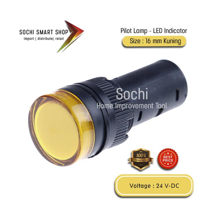 Gambar Pilot Lamp - Lampu Indicator Panel Listrik - LED 16 mm - 24 Volt DC - Kuning dari Sochi Smart Shop undefined Tokopedia